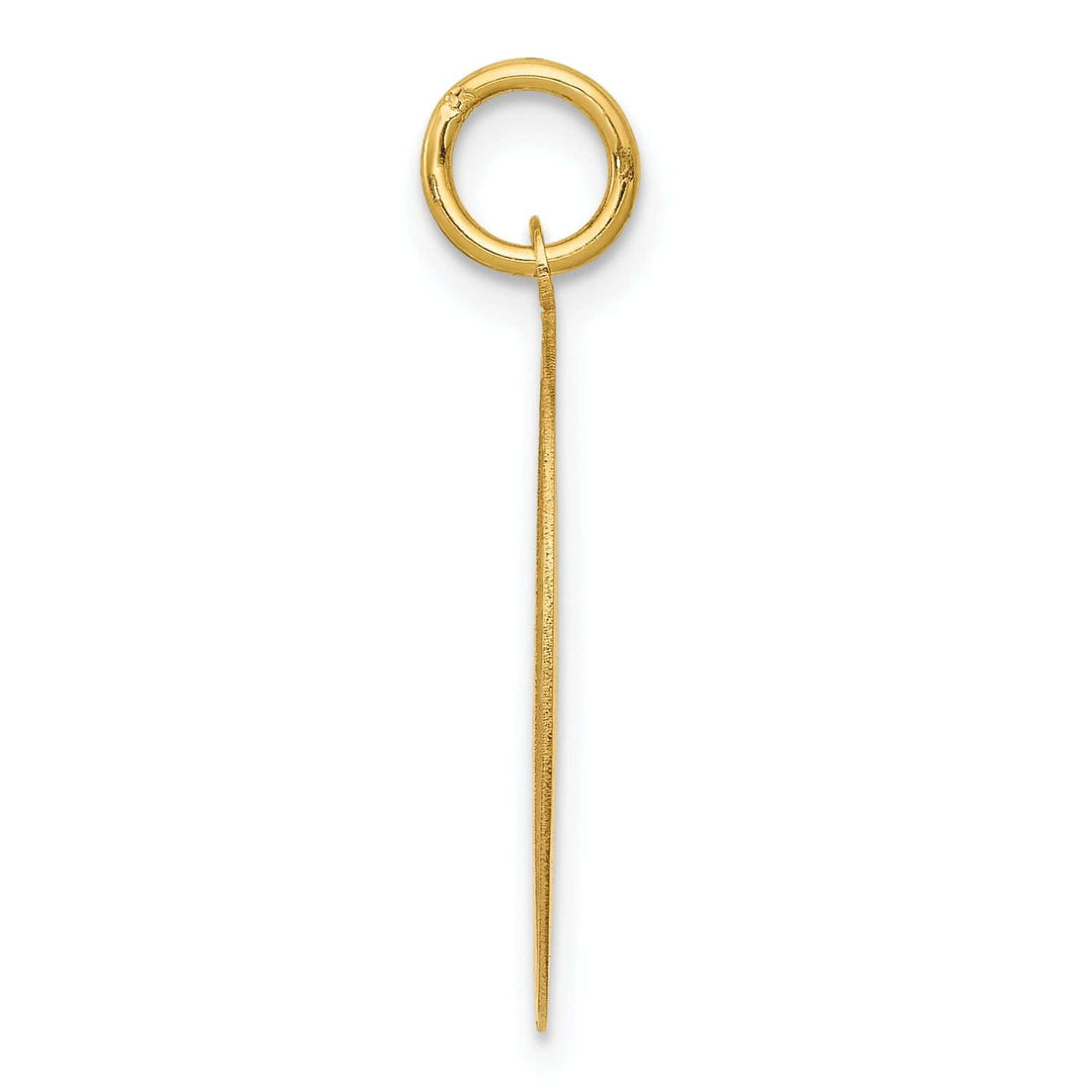 Lovely Rita's Pendants & Charms 14k Yellow Gold Polished Finish Flat Back Shetland Sheep Dog Engravable Disc Round Shape Charm Pendant