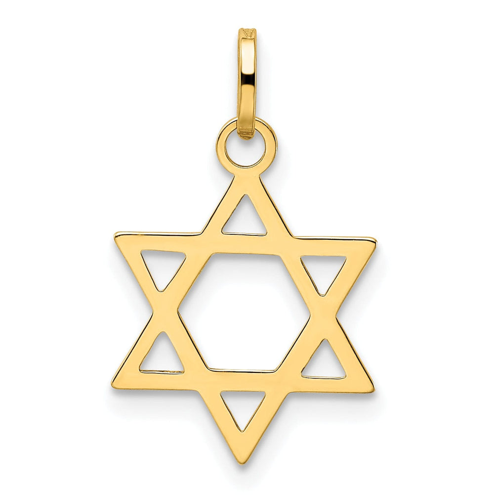Lovely Rita's Pendants & Charms 14K Yellow Gold Polished Finish Flat Back Star of David Pendant