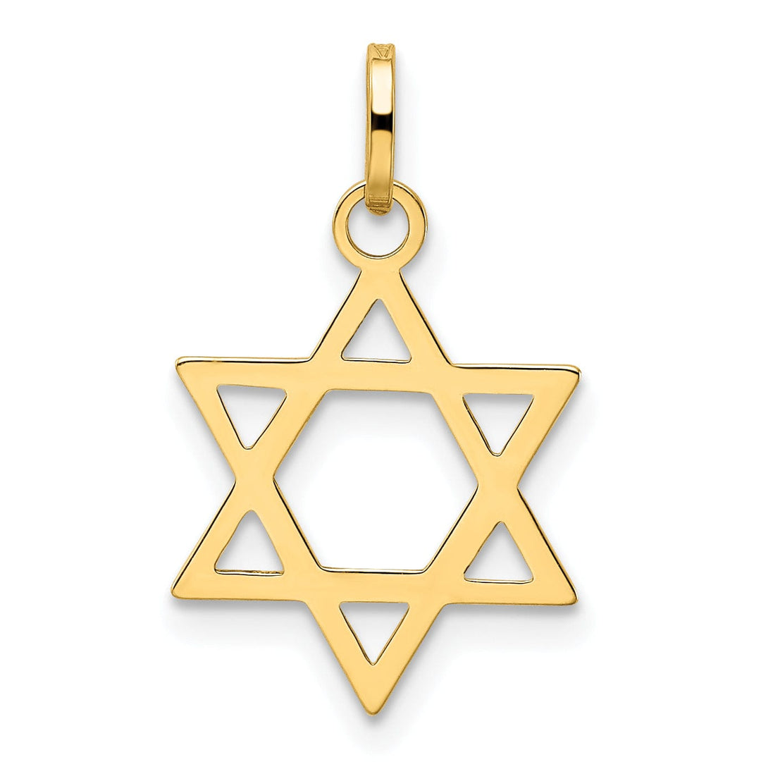 Lovely Rita's Pendants & Charms 14K Yellow Gold Polished Finish Flat Back Star of David Pendant