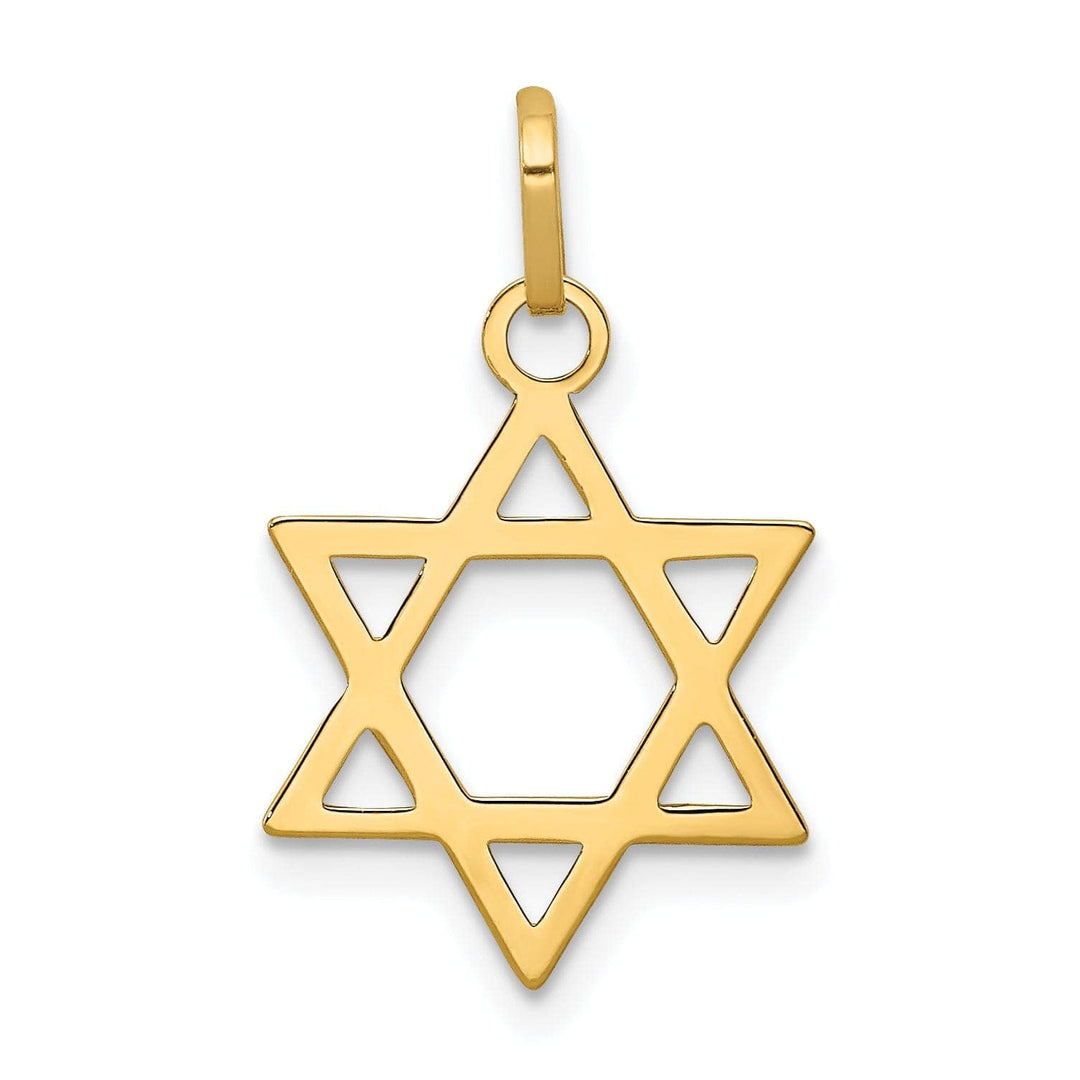 Lovely Rita's Pendants & Charms 14K Yellow Gold Polished Finish Flat Back Star of David Pendant