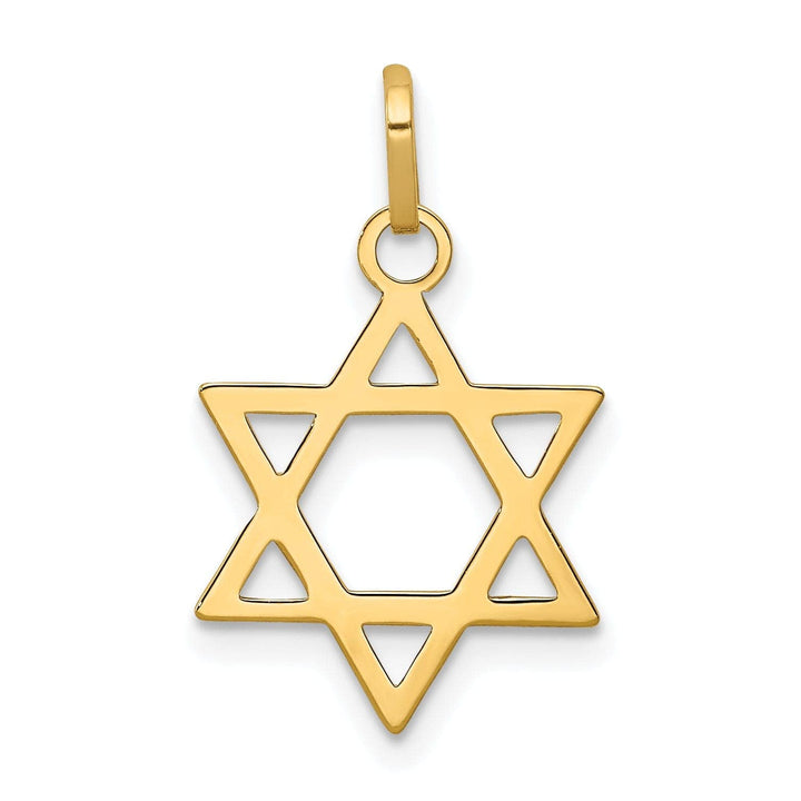 Lovely Rita's Pendants & Charms 14K Yellow Gold Polished Finish Flat Back Star of David Pendant