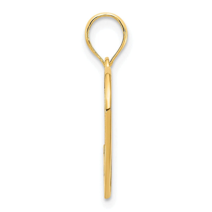 Lovely Rita's Pendants & Charms 14k Yellow Gold Polished Finish Flat Back Women's Infinity in Heart Design Charm Pendant