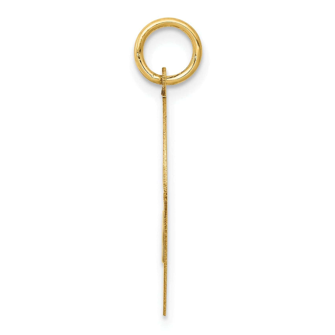 Lovely Rita's Pendants & Charms 14k Yellow Gold Polished Finish Flat Back Yorkshire Terrier Dog Engravable Disc Round Shape Charm Pendant