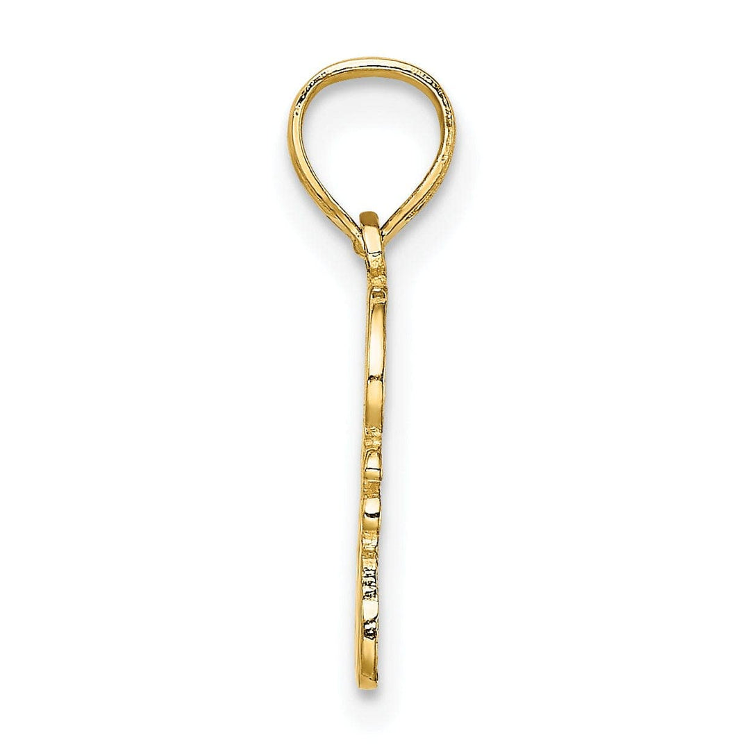 Lovely Rita's Pendants & Charms 14K Yellow Gold Polished Finish GOD HEARTS YOU Talking Pendant