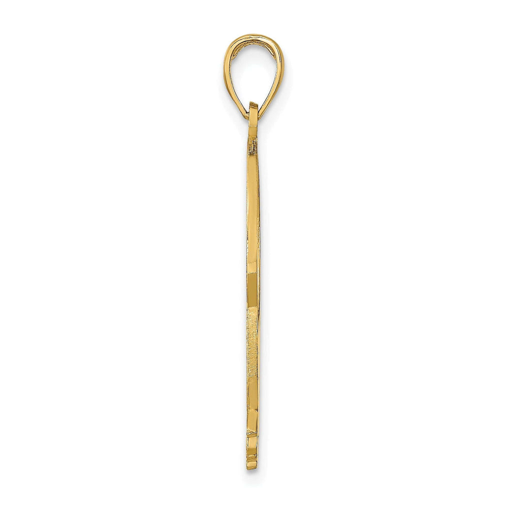 Lovely Rita's Pendants & Charms 14k Yellow Gold Polished Finish GOLF NAPLES Visor Pendant