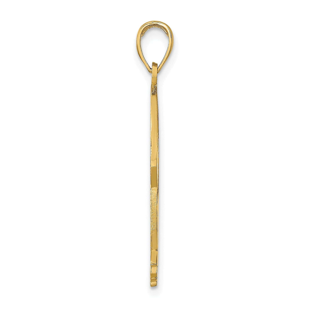 Lovely Rita's Pendants & Charms 14k Yellow Gold Polished Finish GOLF NAPLES Visor Pendant