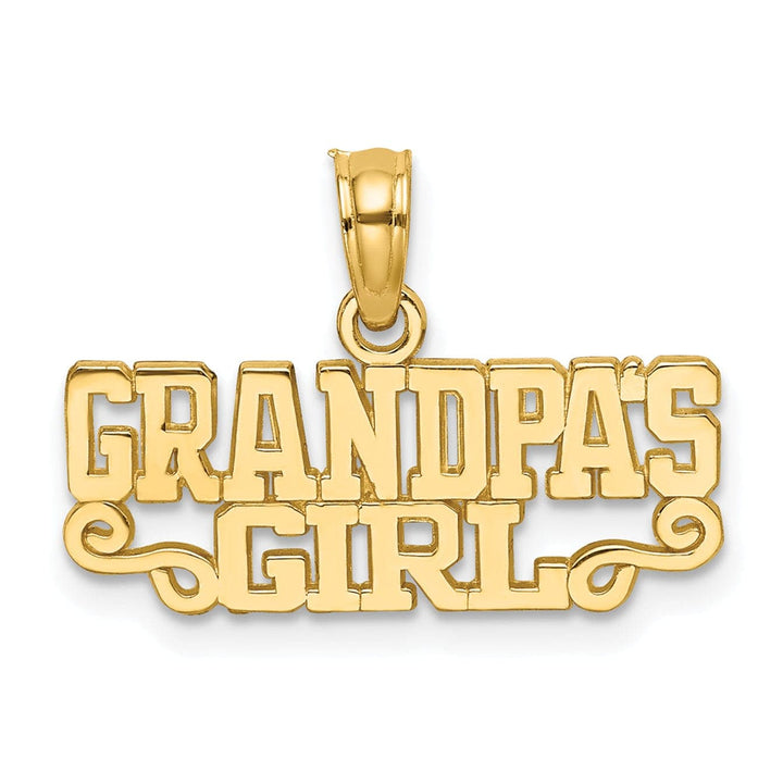 Lovely Rita's Pendants & Charms 14k Yellow Gold Polished Finish GRANDPAS GIRL Charm Design Pendant