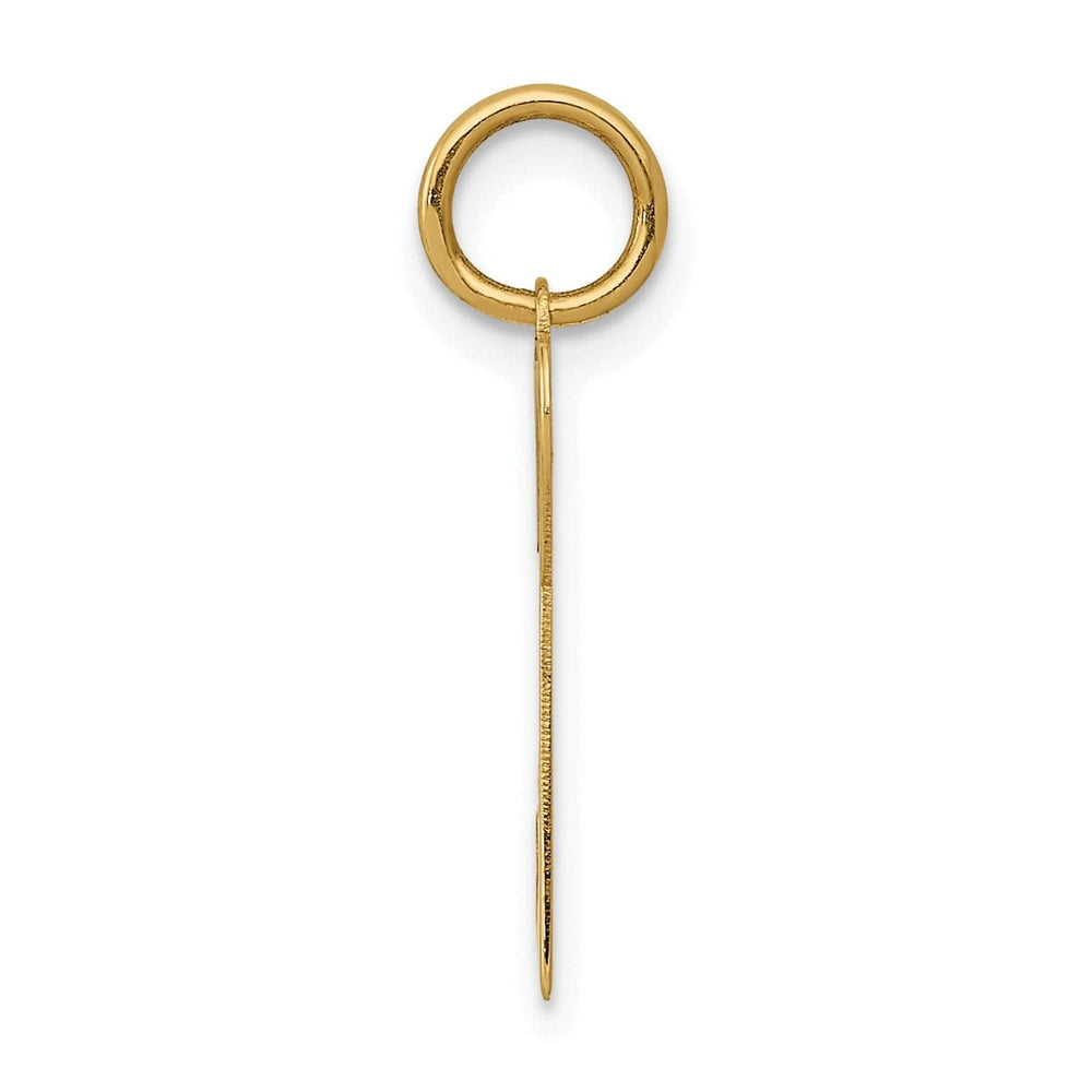 Lovely Rita's Pendants & Charms 14K Yellow Gold Polished Finish Hearts Design Key Charm Pendant