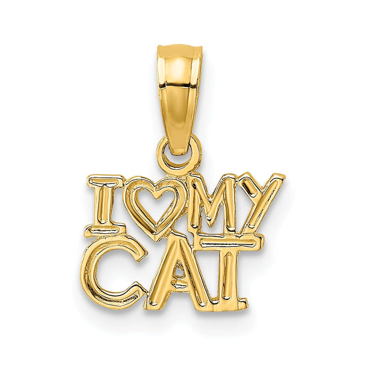 Lovely Rita's Pendants & Charms 14k Yellow Gold Polished Finish I HEART MY CAT Talking Charm Pendant
