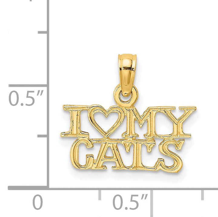 Lovely Rita's Pendants & Charms 14k Yellow Gold Polished Finish I HEART MY CATS Talking Charm Pendant