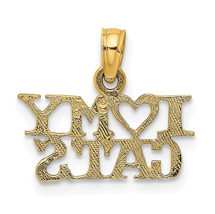 Lovely Rita's Pendants & Charms 14k Yellow Gold Polished Finish I HEART MY CATS Talking Charm Pendant