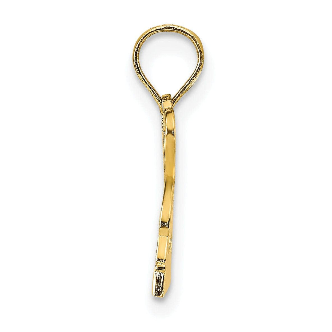 Lovely Rita's Pendants & Charms 14K Yellow Gold Polished Finish I HEART ST. JOHN with Dolphin Charm Pendant