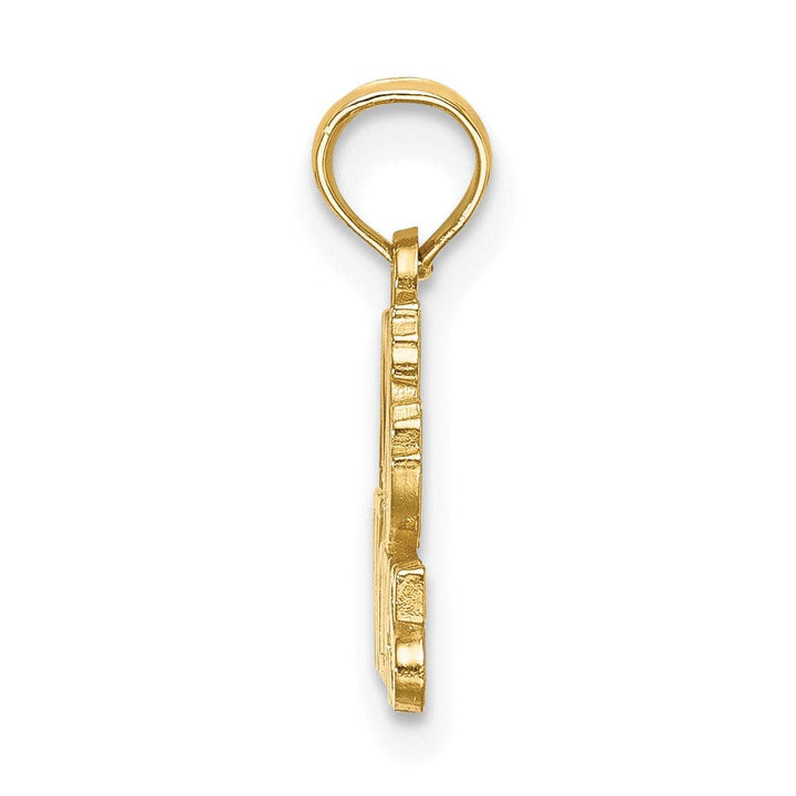Lovely Rita's Pendants & Charms 14K Yellow Gold Polished Finish I HEART WOLVES Talking Charm Pendant