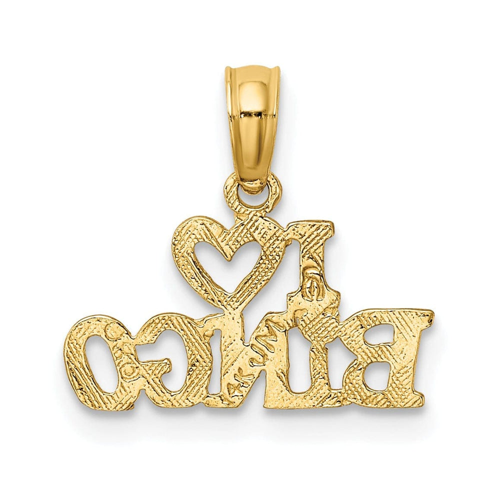 Lovely Rita's Pendants & Charms 14K Yellow Gold Polished Finish I LOVE BINGO Pendant