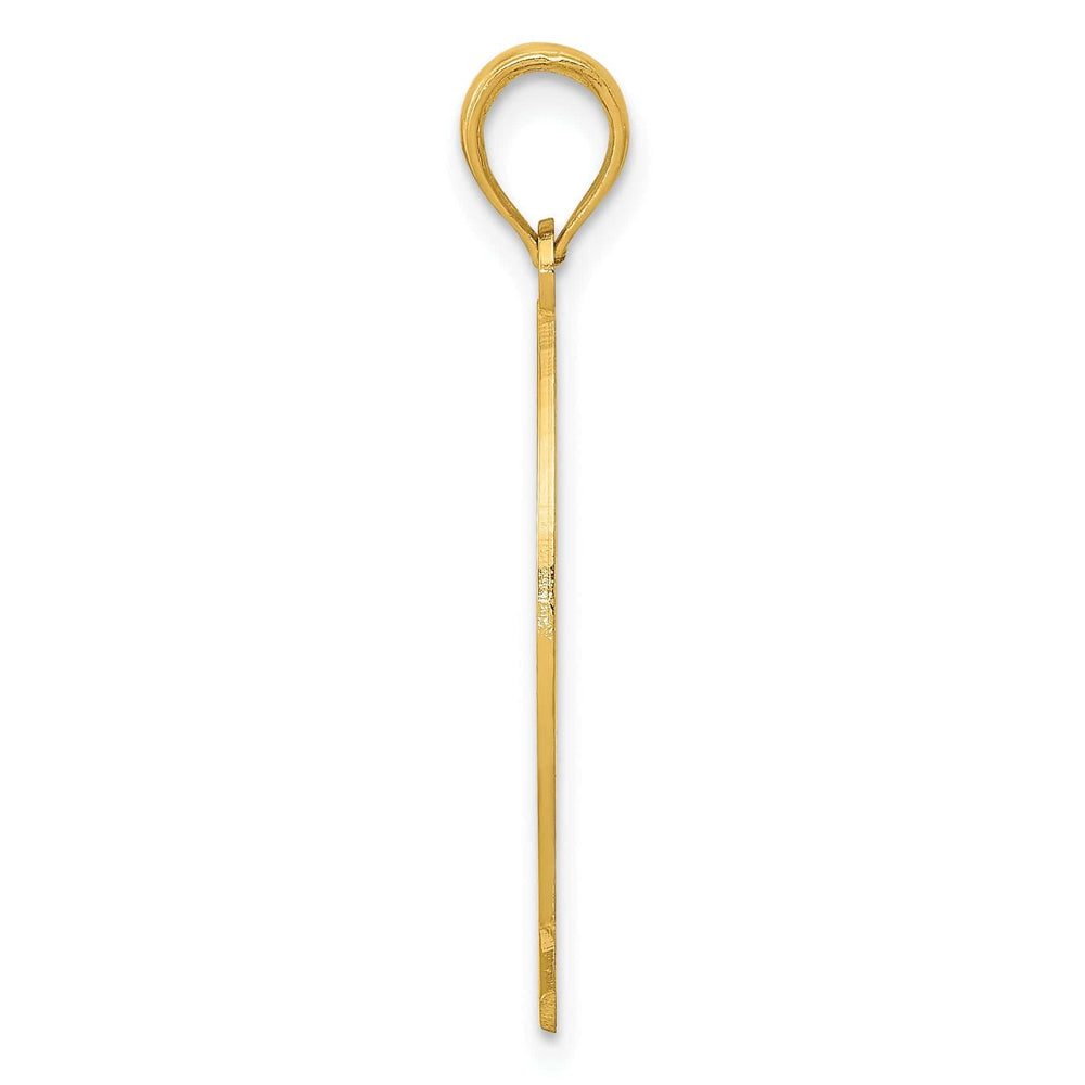 Lovely Rita's Pendants & Charms 14K Yellow Gold Polished Finish Ichthus Fish Cross Design Pendant