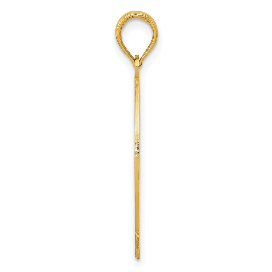 Lovely Rita's Pendants & Charms 14K Yellow Gold Polished Finish Ichthus Fish Cross Design Pendant