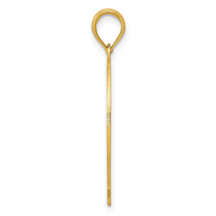 Lovely Rita's Pendants & Charms 14K Yellow Gold Polished Finish Ichthus Fish Cross Design Pendant