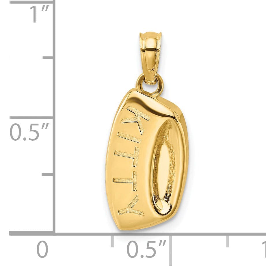 Lovely Rita's Pendants & Charms 14K Yellow Gold Polished Finish KITTY Cat Bowl Charm Pendant