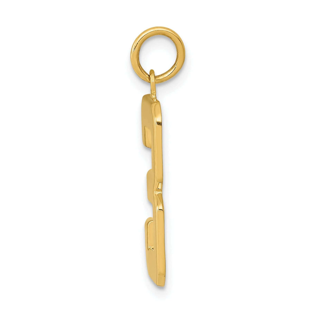 Lovely Rita's Pendants & Charms 14k Yellow Gold Polished Finish Large Size Number 3 Charm Pendant