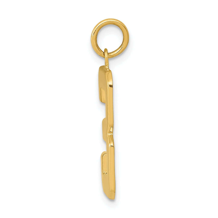 Lovely Rita's Pendants & Charms 14k Yellow Gold Polished Finish Large Size Number 3 Charm Pendant