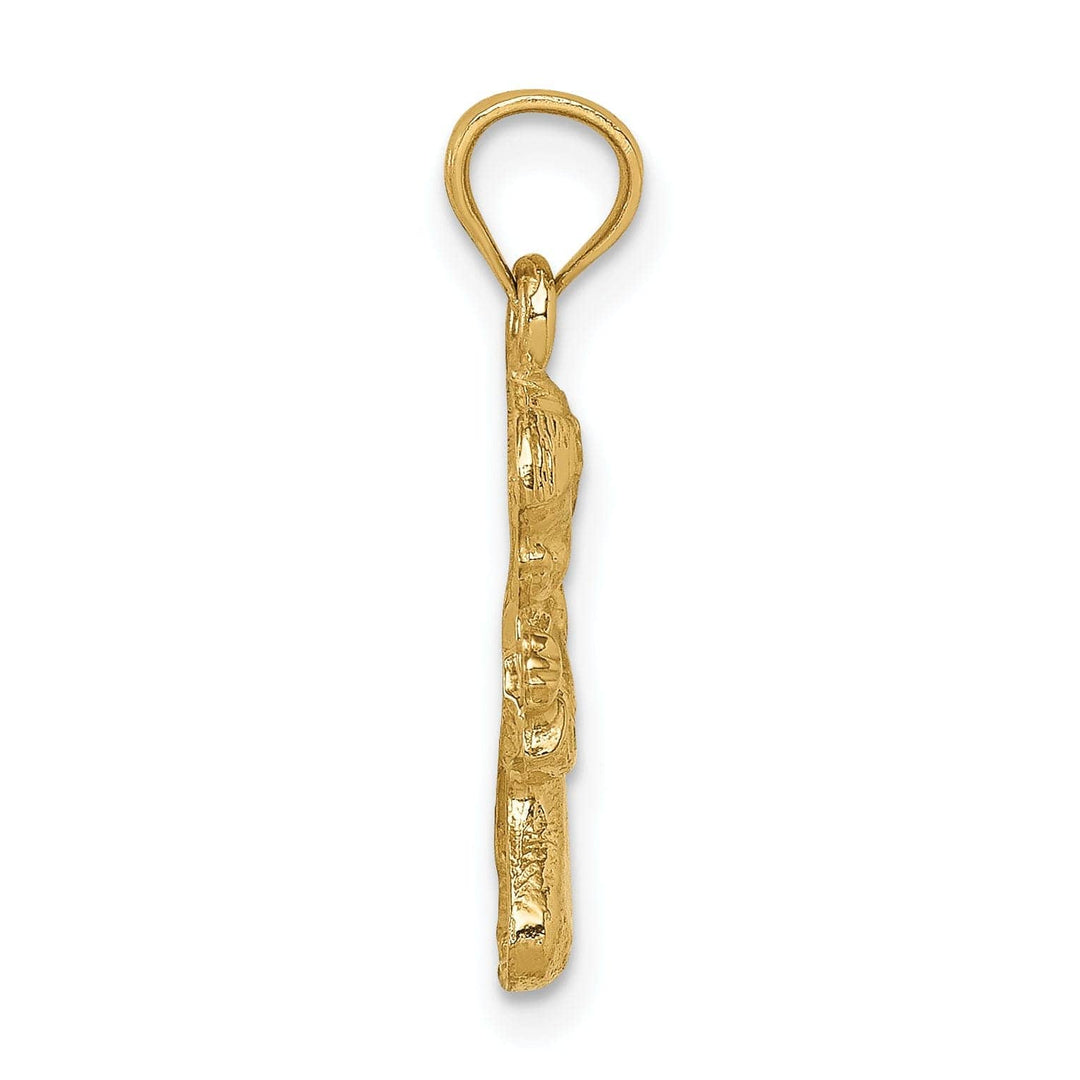 Lovely Rita's Pendants & Charms 14k Yellow Gold Polished Finish Little Girl Praying on Knees Pendant