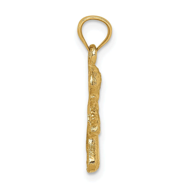 Lovely Rita's Pendants & Charms 14k Yellow Gold Polished Finish Little Girl Praying on Knees Pendant