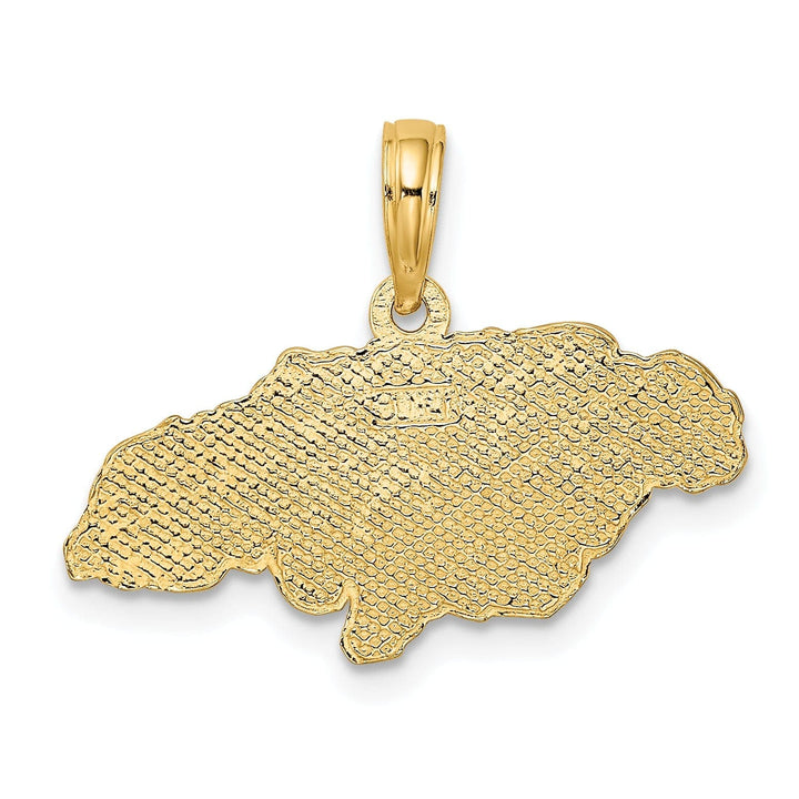 Lovely Rita's Pendants & Charms 14k Yellow Gold Polished Finish Map Shape of JAMAICA Charm Pendant