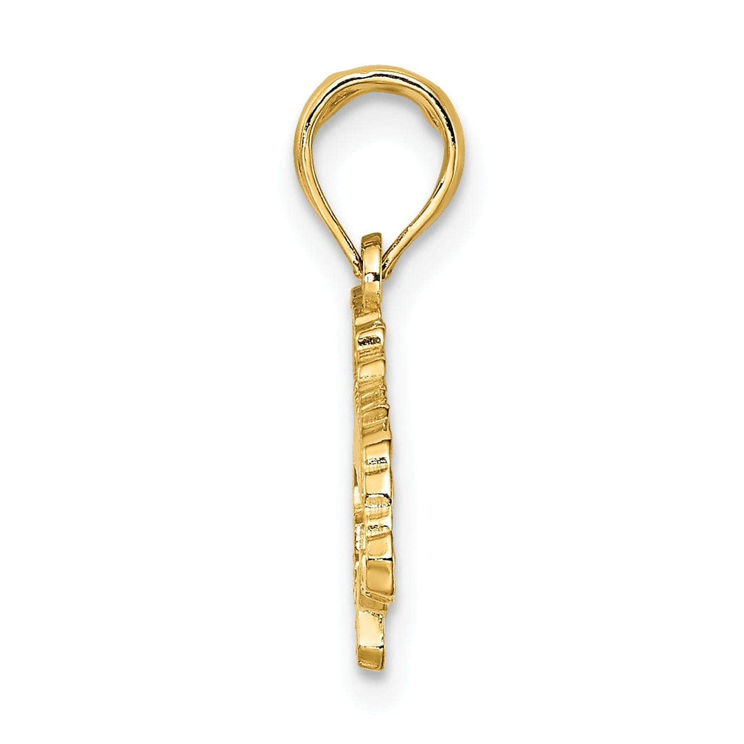 Lovely Rita's Pendants & Charms 14k Yellow Gold Polished Finish Map Shape of JAMAICA Charm Pendant