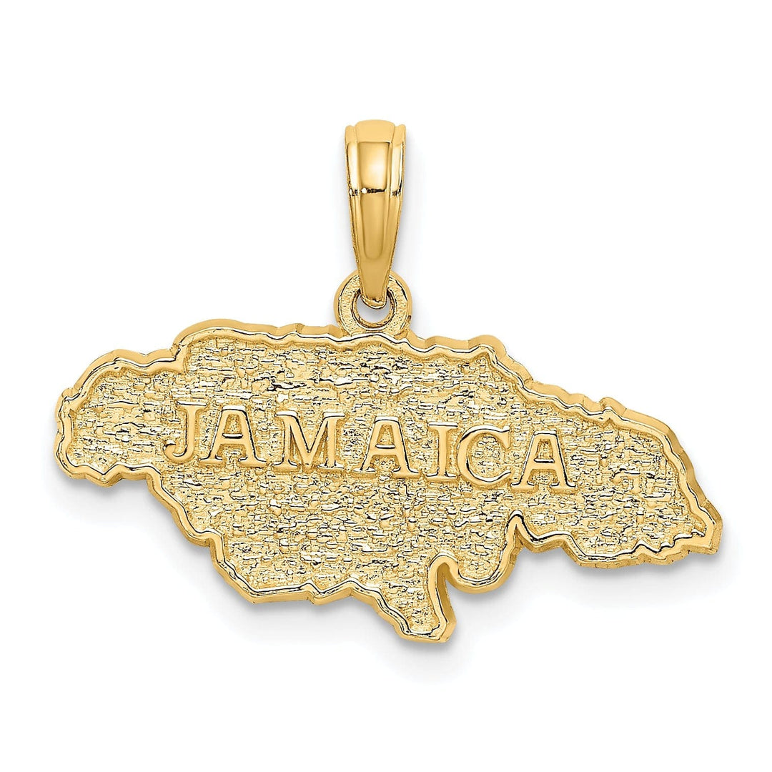 Lovely Rita's Pendants & Charms 14k Yellow Gold Polished Finish Map Shape of JAMAICA Charm Pendant