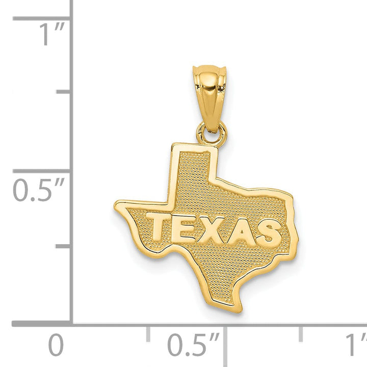 Lovely Rita's Pendants & Charms 14k Yellow Gold Polished Finish Map State of TEXAS Pendant