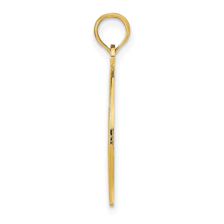 Lovely Rita's Pendants & Charms 14K Yellow Gold Polished Finish MARCO ISLAND with Dolphins in Circle Design Charm Pendant