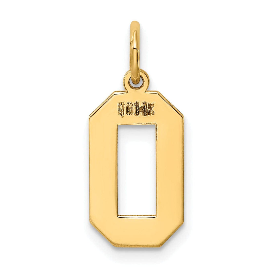 Lovely Rita's Pendants & Charms 14K Yellow Gold Polished Finish Medium Size Number 0 Charm Pendant