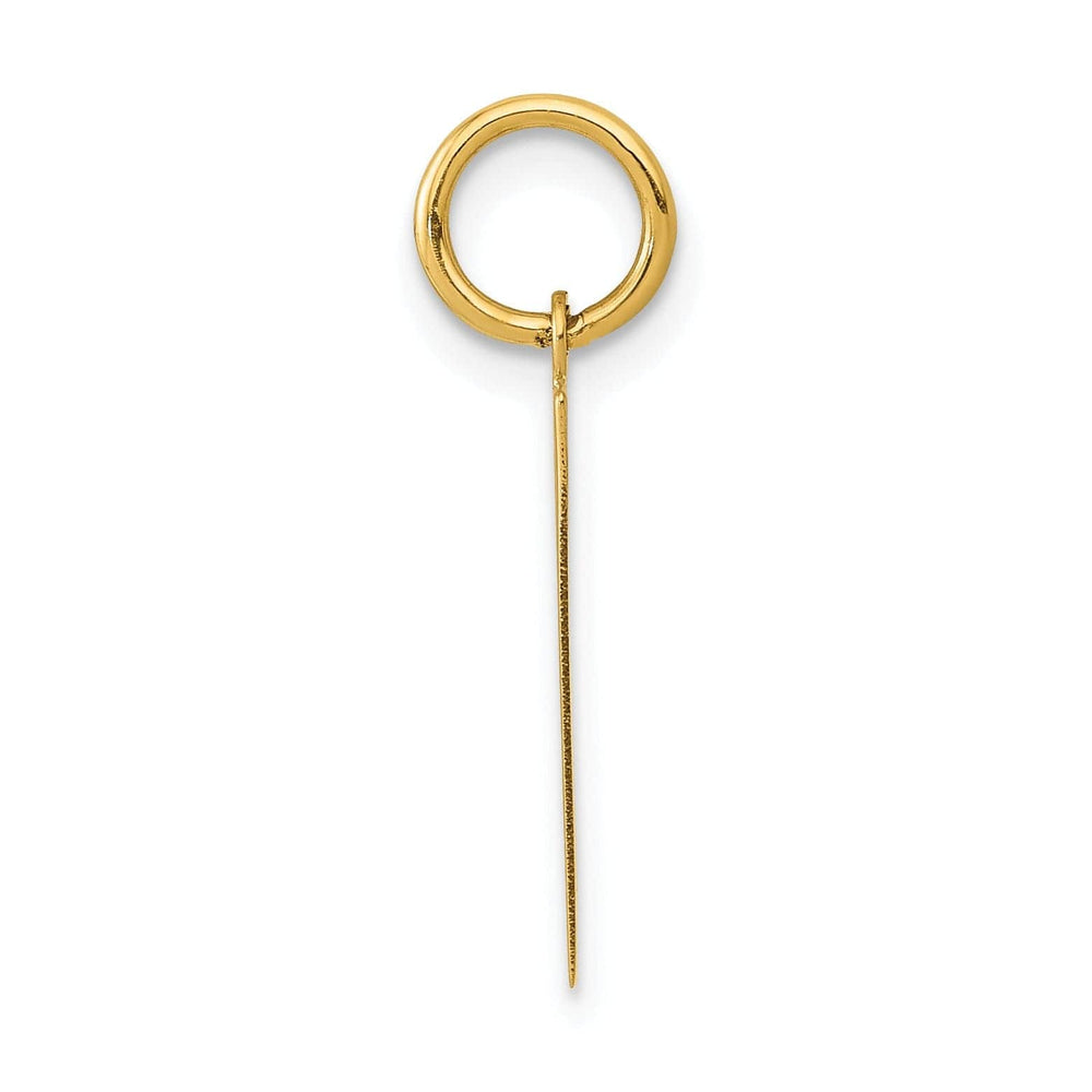 Lovely Rita's Pendants & Charms 14K Yellow Gold Polished Finish Medium Size Number 1 Charm Pendant
