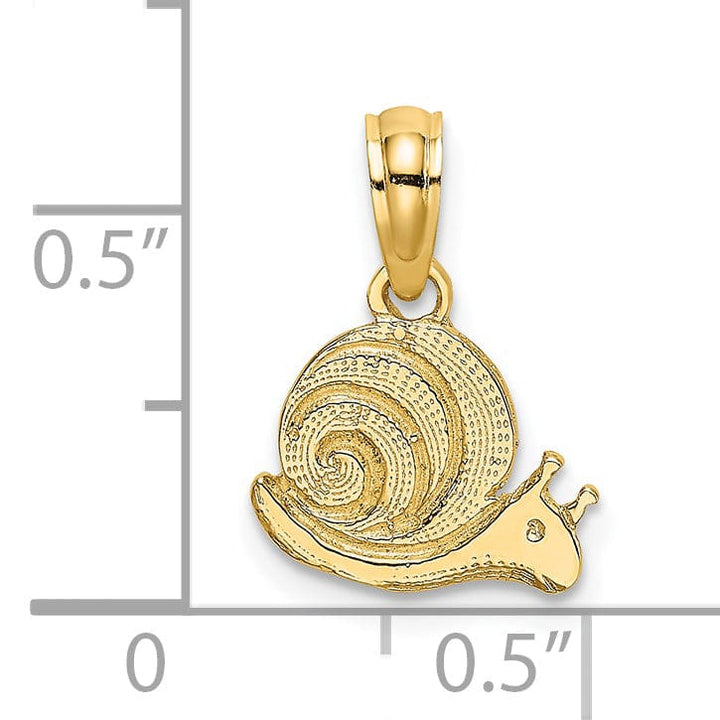 Lovely Rita's Pendants & Charms 14k Yellow Gold Polished Finish Mini Size Snail Design Pendant