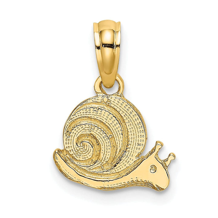 Lovely Rita's Pendants & Charms 14k Yellow Gold Polished Finish Mini Size Snail Design Pendant