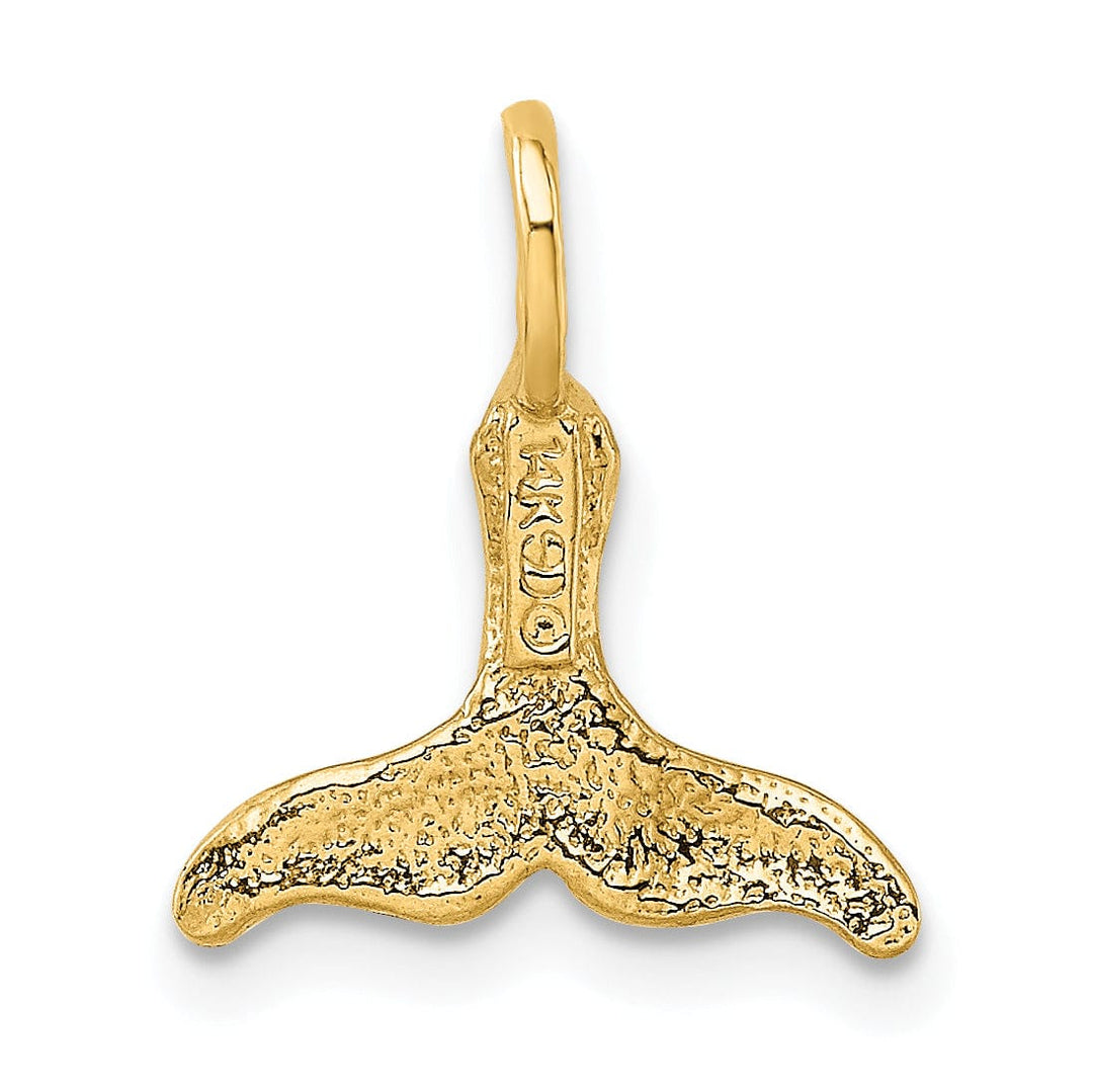 Lovely Rita's Pendants & Charms 14K Yellow Gold Polished Finish Mini Size Whale Tail Charm Pendant