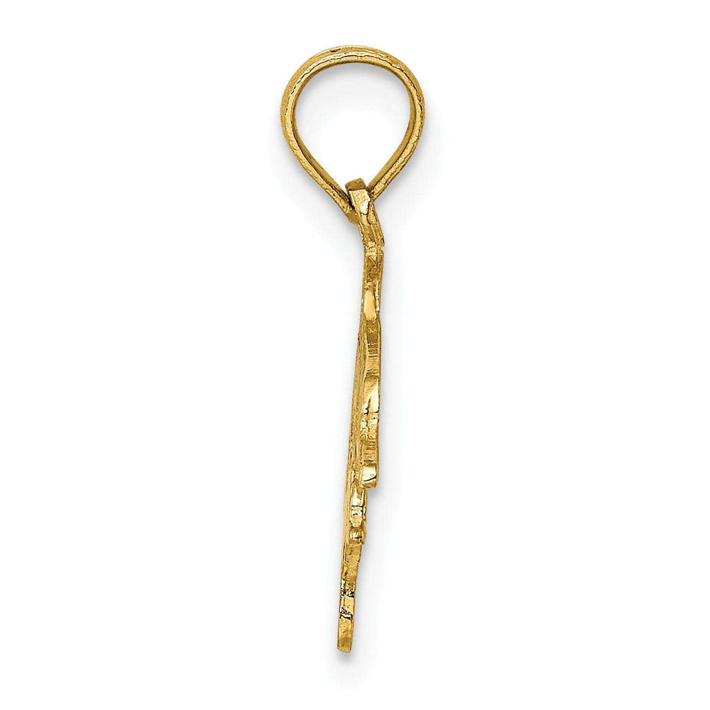 Lovely Rita's Pendants & Charms 14K Yellow Gold Polished Finish Mother and Calf Dolphin Design Charm Pendant