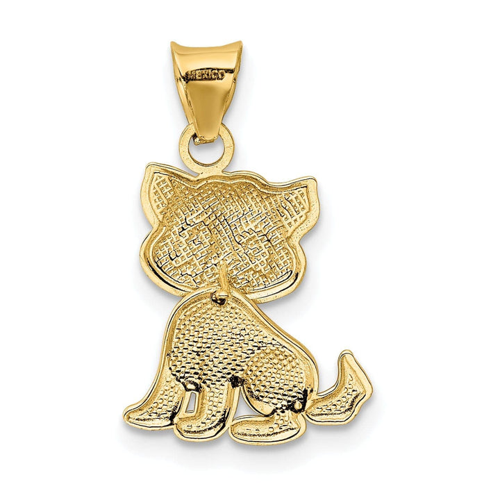 Lovely Rita's Pendants & Charms 14k Yellow Gold Polished Finish Moveable Cat Charm Design Pendant
