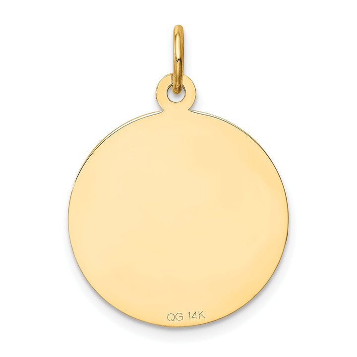 Lovely Rita's Pendants & Charms 14k Yellow Gold Polished Finish My Confirmation Disc with Dove Pendant