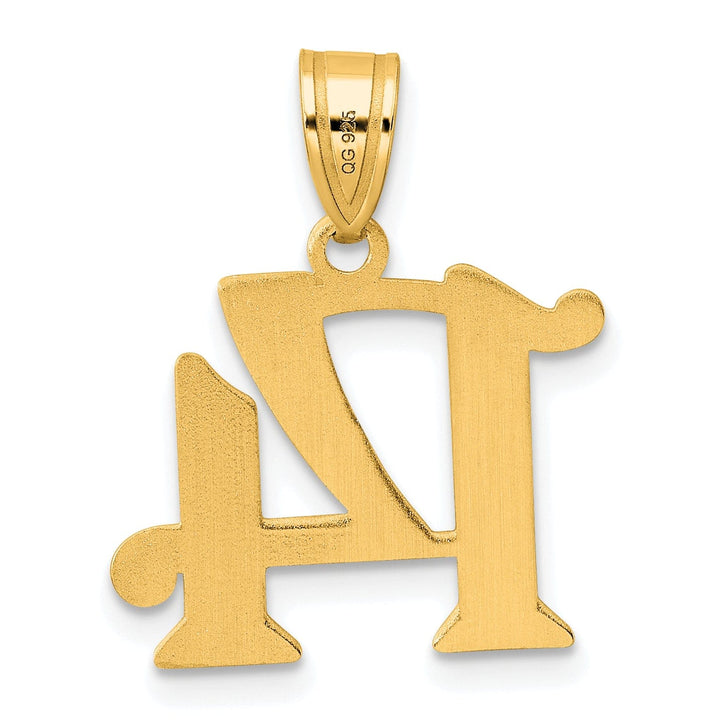 Lovely Rita's Pendants & Charms 14k Yellow Gold Polished Finish Number 14 Charm Pendant