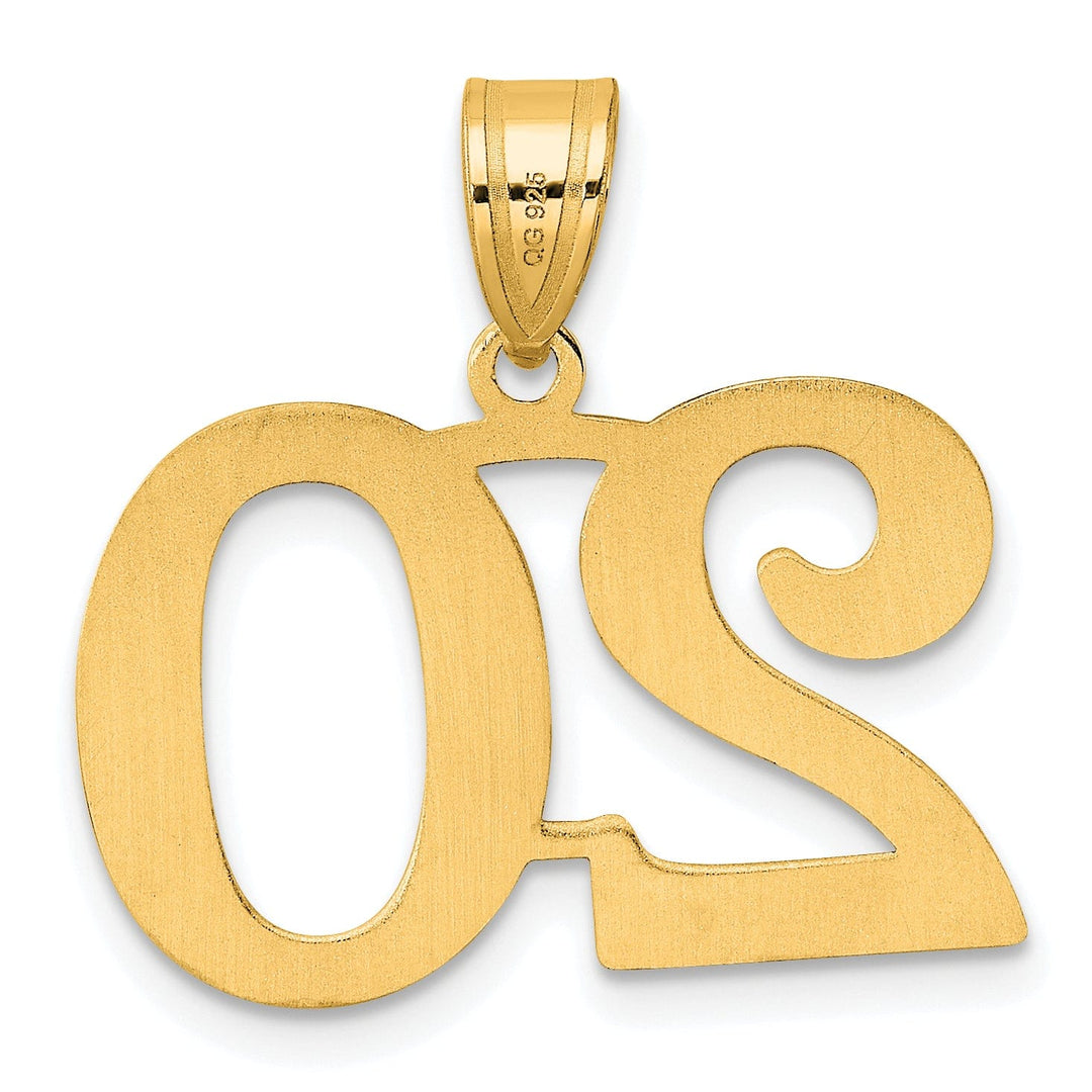 Lovely Rita's Pendants & Charms 14k Yellow Gold Polished Finish Number 20 Charm Pendant