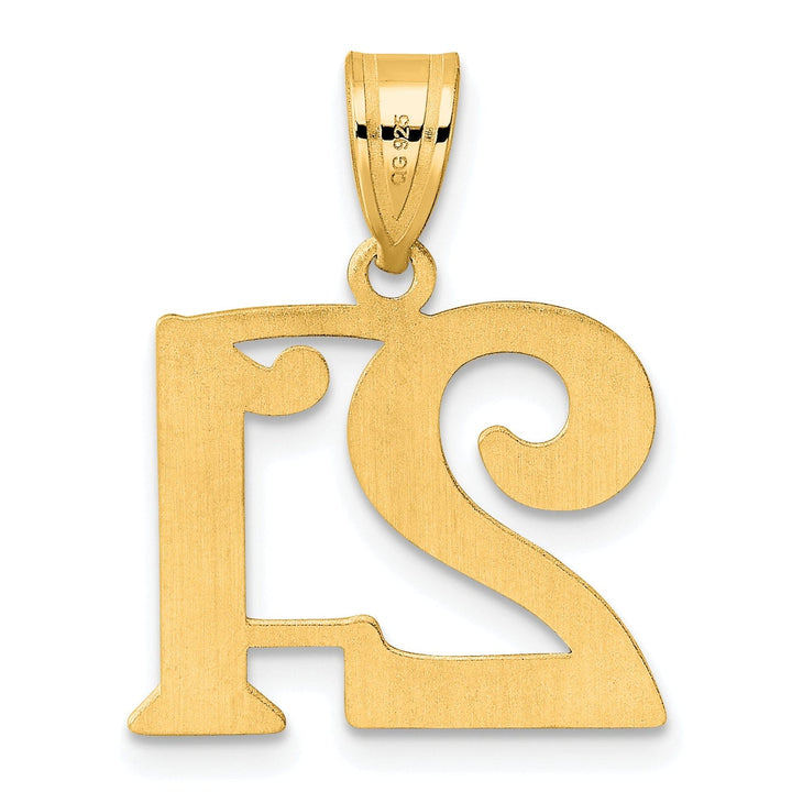 Lovely Rita's Pendants & Charms 14k Yellow Gold Polished Finish Number 21 Charm Pendant