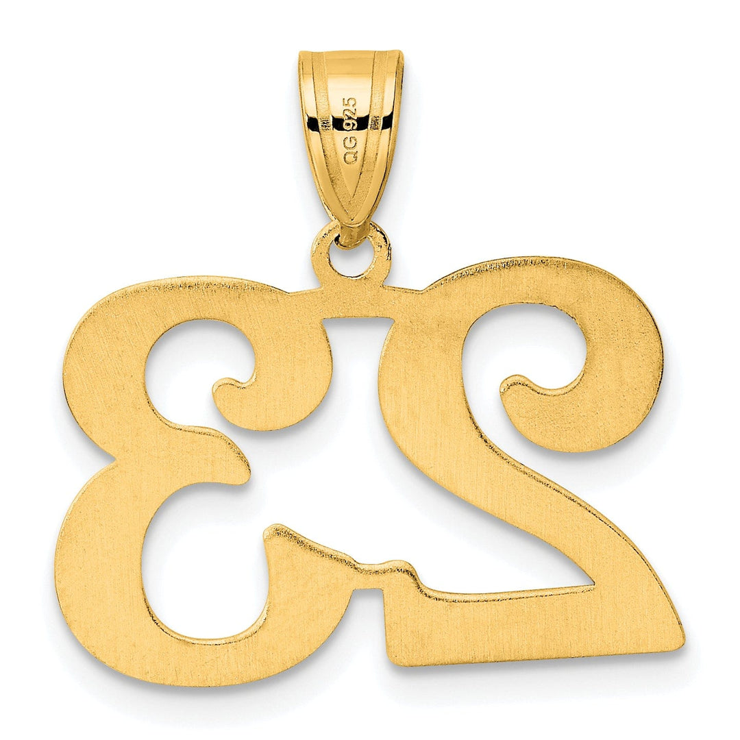 Lovely Rita's Pendants & Charms 14k Yellow Gold Polished Finish Number 23 Charm Pendant