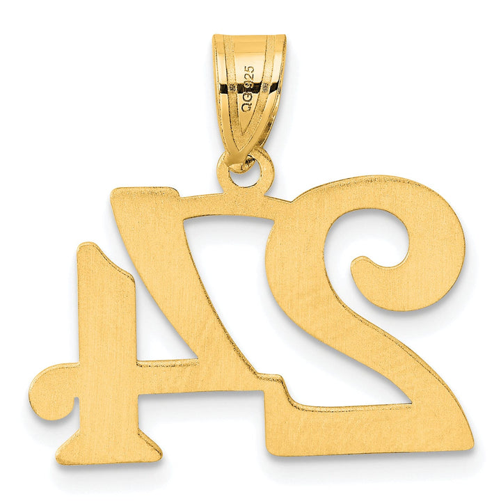 Lovely Rita's Pendants & Charms 14k Yellow Gold Polished Finish Number 24 Charm Pendant