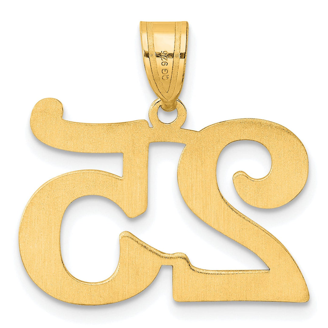 Lovely Rita's Pendants & Charms 14k Yellow Gold Polished Finish Number 25 Charm Pendant