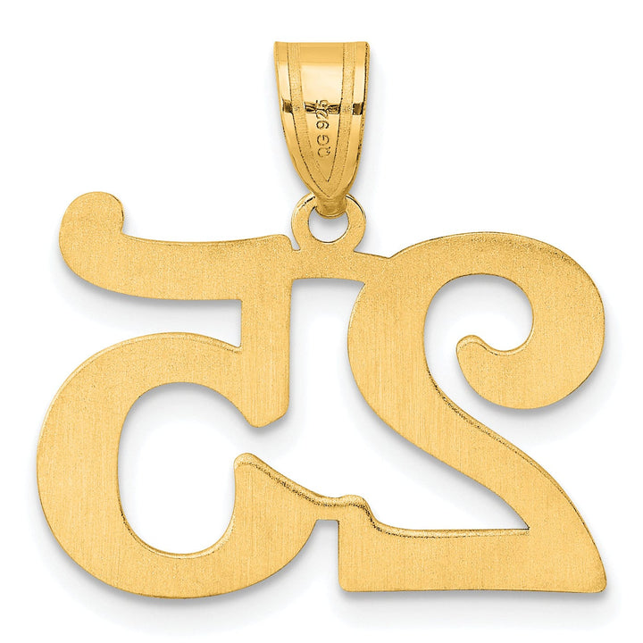 Lovely Rita's Pendants & Charms 14k Yellow Gold Polished Finish Number 25 Charm Pendant
