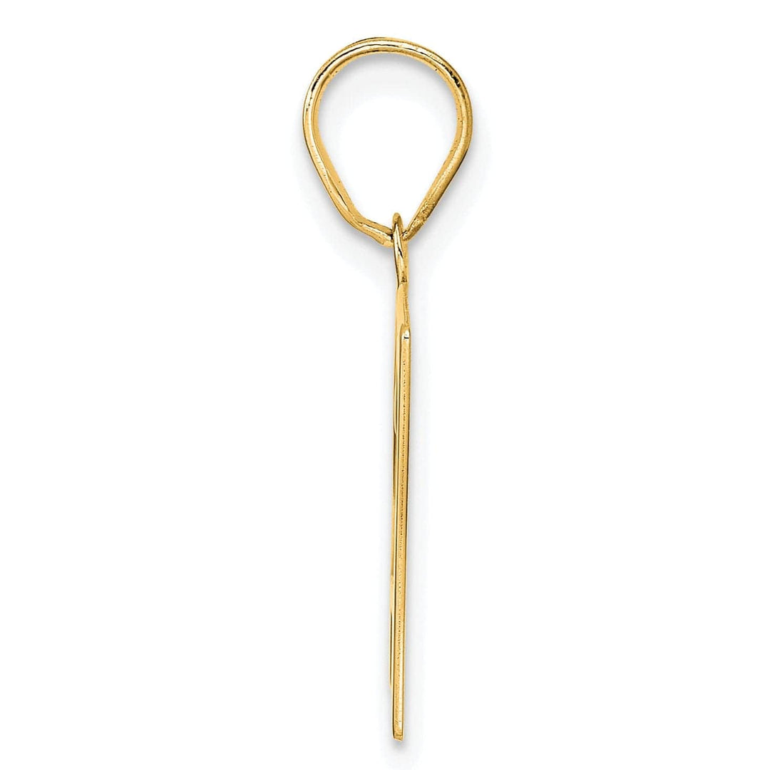 Lovely Rita's Pendants & Charms 14k Yellow Gold Polished Finish Number 27 Charm Pendant