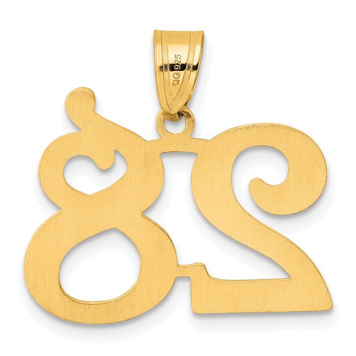 Lovely Rita's Pendants & Charms 14k Yellow Gold Polished Finish Number 28 Charm Pendant