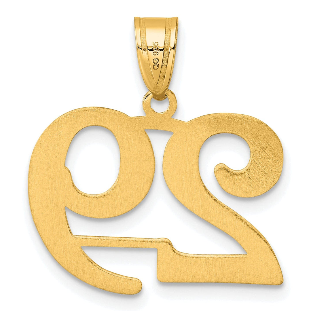 Lovely Rita's Pendants & Charms 14k Yellow Gold Polished Finish Number 29 Charm Pendant