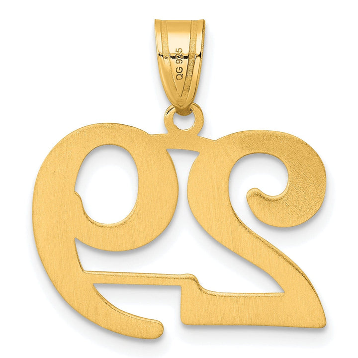 Lovely Rita's Pendants & Charms 14k Yellow Gold Polished Finish Number 29 Charm Pendant
